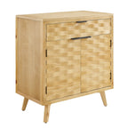 Art Leon Textured Wood Sideboard Cabinet with Storage