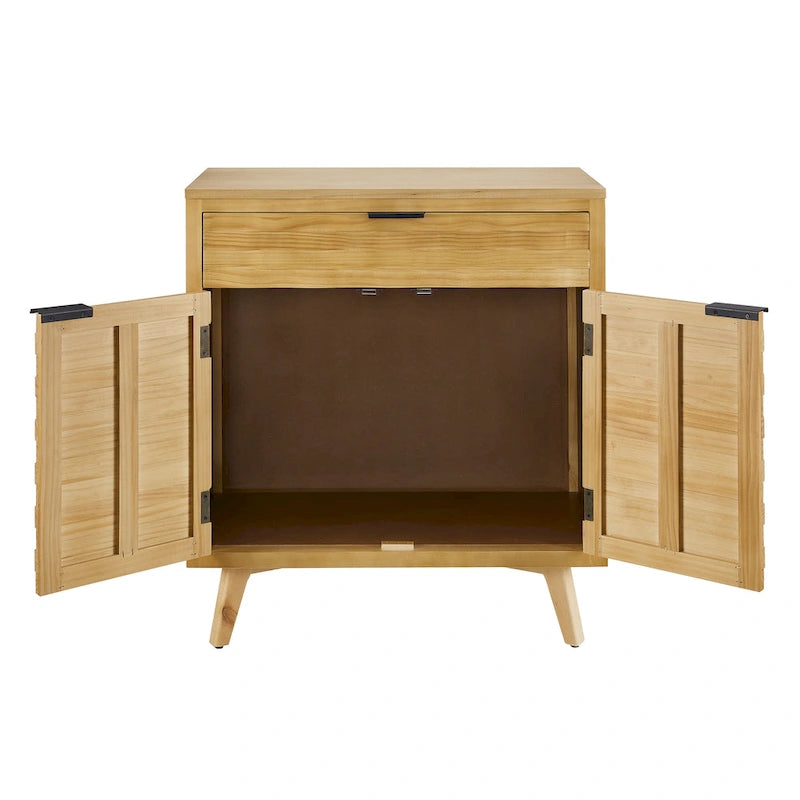 Art Leon Textured Wood Sideboard Cabinet with Storage