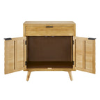 Art Leon Textured Wood Sideboard Cabinet with Storage