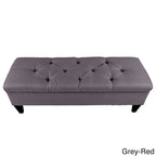 Brooke Diamond Tufted Upholstered Long Storage Bench Ottoman
