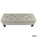 Brooke Diamond Tufted Upholstered Long Storage Bench Ottoman