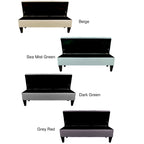 Brooke Diamond Tufted Upholstered Long Storage Bench Ottoman