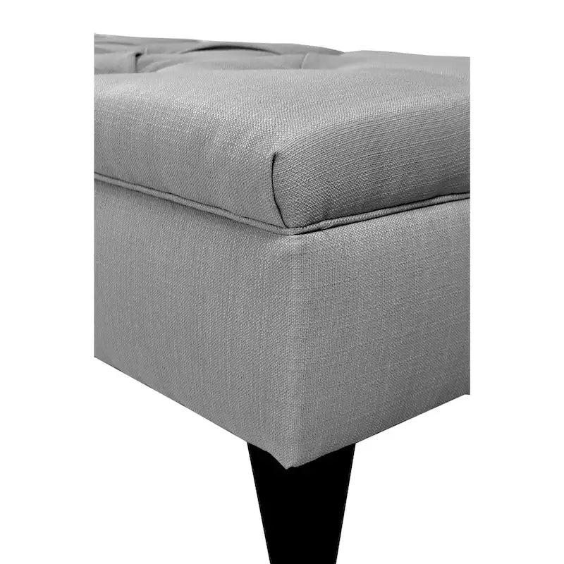 Brooke Diamond Tufted Upholstered Long Storage Bench Ottoman