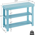 3-Tier Shoe Rack Bench - 11 D x 27.6 W x 17.7 H
