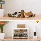 3-Tier Shoe Rack Bench - 11 D x 27.6 W x 17.7 H