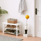 3-Tier Shoe Rack Bench - 11 D x 27.6 W x 17.7 H