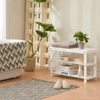 3-Tier Shoe Rack Bench - 11 D x 27.6 W x 17.7 H