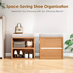 Shoe Bench for Entryway - 15 D x 11 W x 16 H