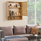 Bathroom Wall Cabinet Storage Organizer with Adjustable Shelf Double Door