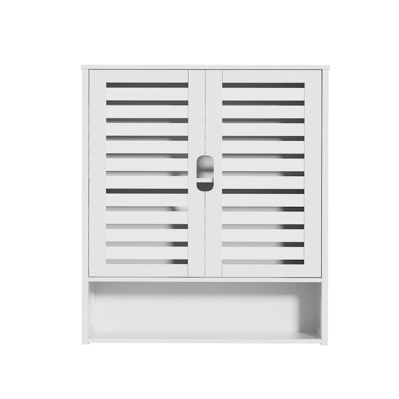 Bathroom Wall Cabinet Storage Organizer with Adjustable Shelf Double Door