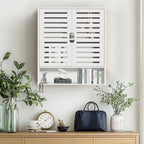 Bathroom Wall Cabinet Storage Organizer with Adjustable Shelf Double Door