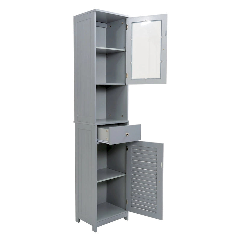 70.9  H Bathroom Storage Cabinet with 2 Doors & 1 Drawer,Freestanding Storage Tower