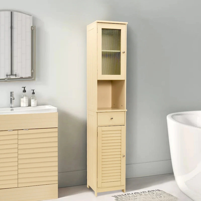 70.9  H Bathroom Storage Cabinet with 2 Doors & 1 Drawer,Freestanding Storage Tower