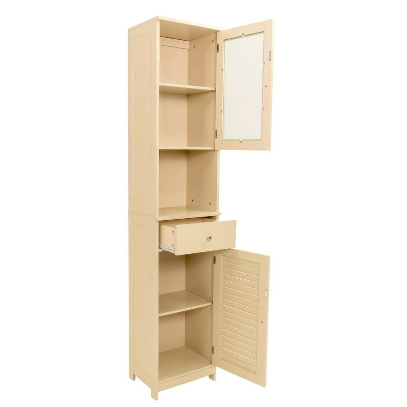 70.9  H Bathroom Storage Cabinet with 2 Doors & 1 Drawer,Freestanding Storage Tower