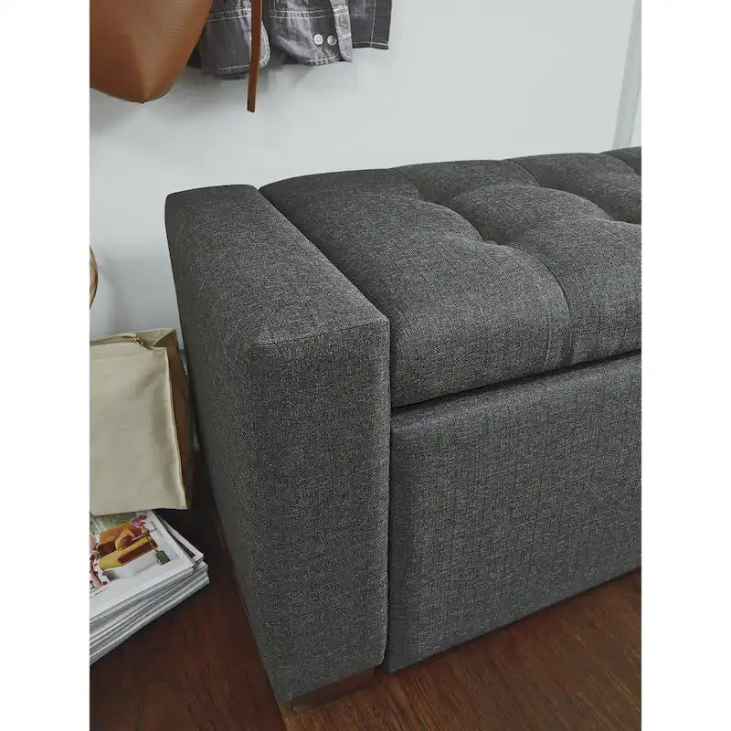 Signature Design by Ashley Cortwell Dark Grey Storage Bench - 54 W x 18 D x 18 H