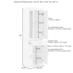 Crosley Stanton Glass Door Pantry - 14.5 x23.75 x78