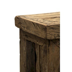 Harp & Finial Ayers 4-Door Reclaimed Railroad Tie Wood with Clear Glass Sideboard