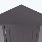 Triangle Corner Bathroom Storage Cabinet 31.5" H x 24.72" W - 2 Shelf MDF Wood Organizer with Ceramic Knobs - Black Brown