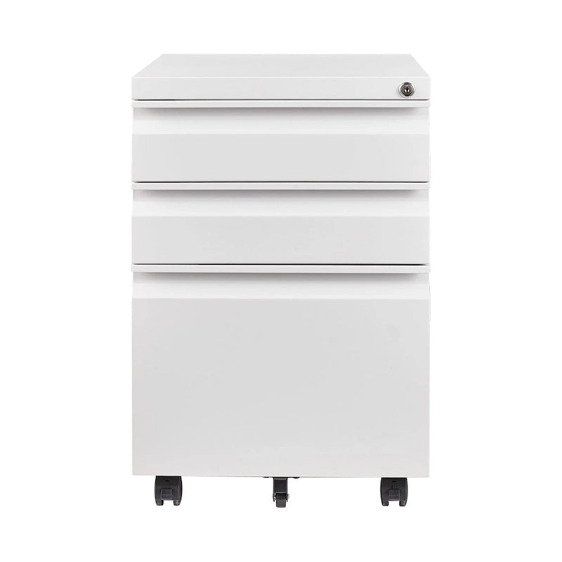 3-Drawer Steel Locking Rolling File Cabinet