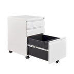 3-Drawer Steel Locking Rolling File Cabinet