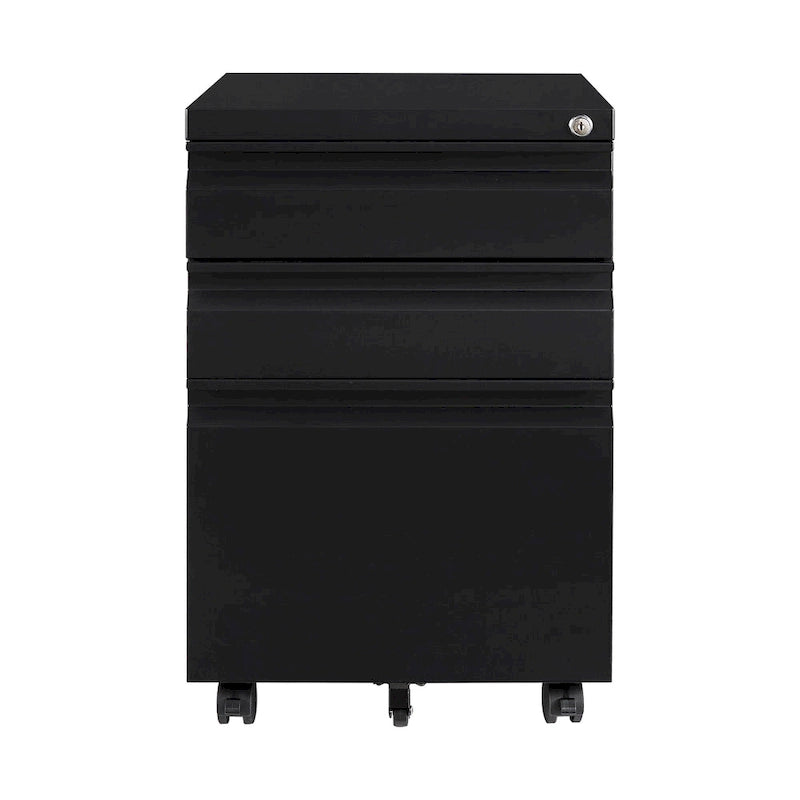 3-Drawer Steel Locking Rolling File Cabinet