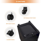 3-Drawer Steel Locking Rolling File Cabinet