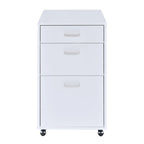 Handela White High Gloss File Cabinet with 3 Drawers
