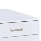 Handela White High Gloss File Cabinet with 3 Drawers