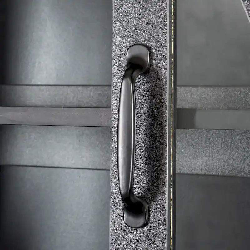 Pantry Storage Cabinet with Glass Doors - N/A