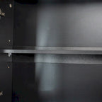 Pantry Storage Cabinet with Glass Doors - N/A