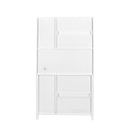 Pantry Storage Cabinet with Glass Doors - N/A