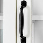 Pantry Storage Cabinet with Glass Doors - N/A