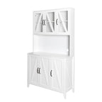 Pantry Storage Cabinet with Glass Doors - N/A