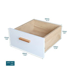 Modern White Storage Solid Wood Handle Drawer Side Cabinet