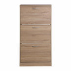 3-Drawer Shoe Storage Cabinet with 3-Tier Wood Shoe Rack