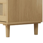 3-Drawer Rattan Storage Cabinet 31.5" - Modern Dresser with Natural Woven Drawers for Bedroom Living Room Hallway