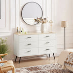47.2 W Modern Bedroom with Deep 6 Drawers - N/A