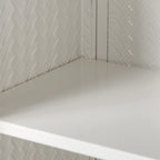 27.56 Glass Doors Modern Two-door Wall Cabinet with Featuring Three-tier Storage - N/A