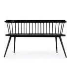 Spindle Back Bench - Solid Mango Wood & Iron Frame, 48.25" Wide, Rustic Modern Industrial Style