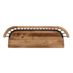 Spindle Back Bench - Solid Mango Wood & Iron Frame, 48.25" Wide, Rustic Modern Industrial Style