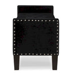 Upholstered Tufted Button Storage Bench with nails trim,Entryway Living Room Soft Padded Seat with Armrest,Bed Bench