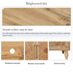 Carved Flower Door Large Storage Cabinet With Metal Handle Suitable For Living Room, Kitchen, Entryway