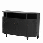 48 W Storage Cabinet with Four Doors and Adjustable Shelves - N/A