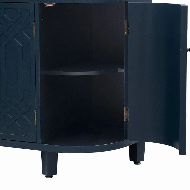 48 W Storage Cabinet with Four Doors and Adjustable Shelves - N/A