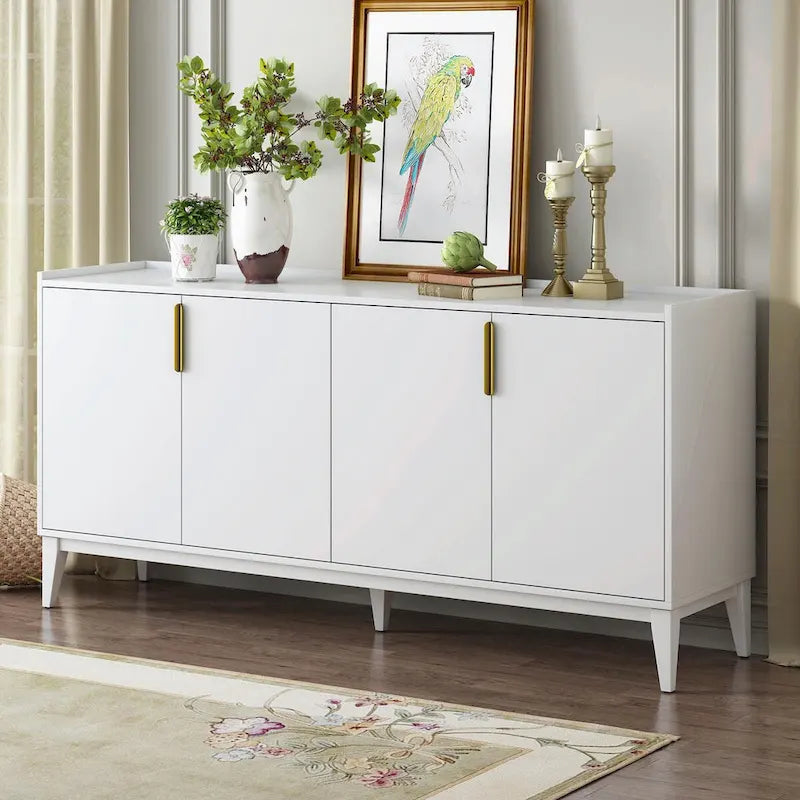 Storage Cabinet Sideboard Wooden Cabinet with 4 Doors