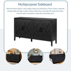 Vintage Style 4 Door Wooden Twill Sideboard