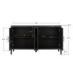 Vintage Style 4 Door Wooden Twill Sideboard