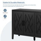 Vintage Style 4 Door Wooden Twill Sideboard