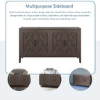 Vintage Style 4 Door Wooden Twill Sideboard