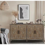 Vintage Style 4 Door Wooden Twill Sideboard